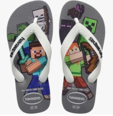 Chinelo Minecraft - Branco